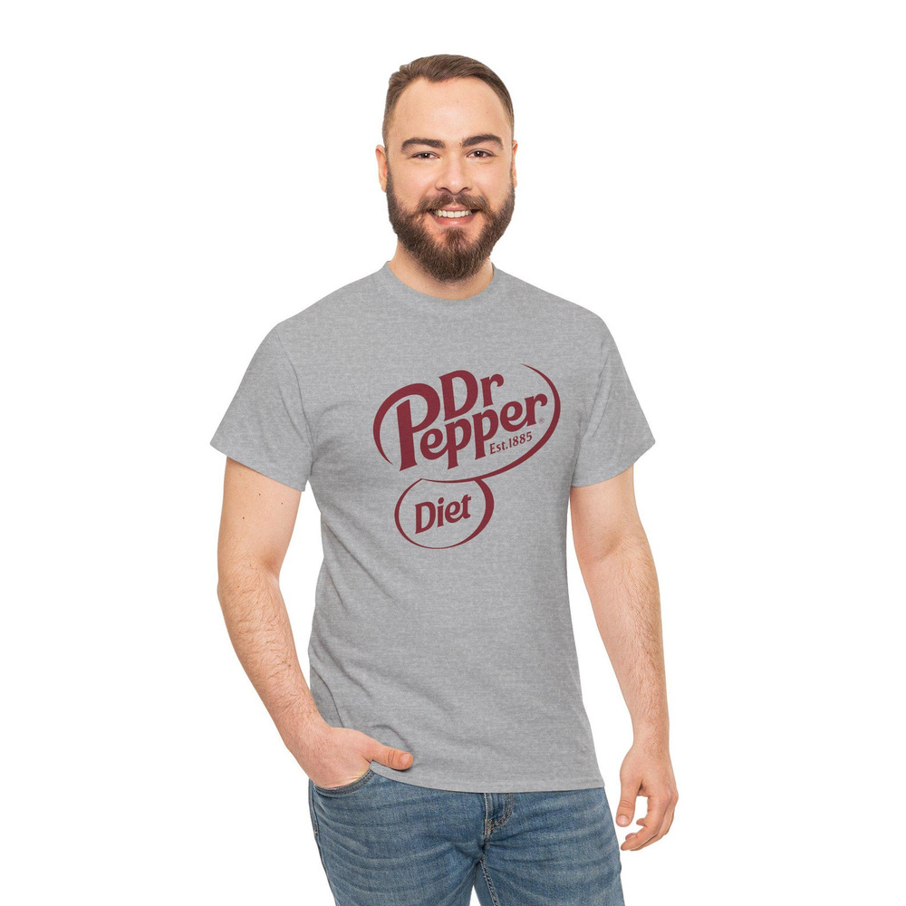 Diet Dr Pepper Soda T Shirt Sport Grey